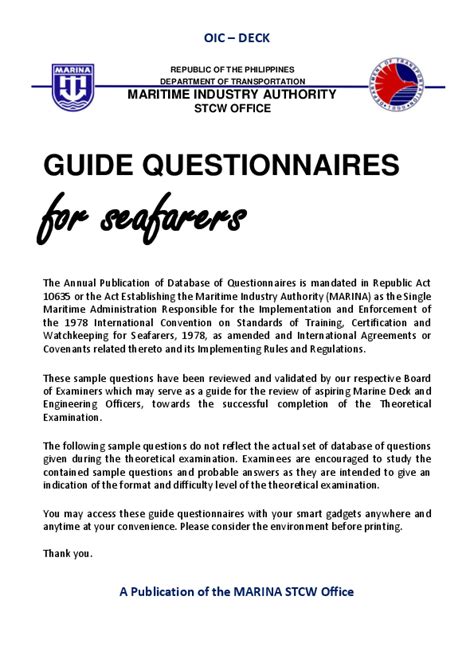 oic ew meaning|MARITIME INDUSTRY AUTHORITY.